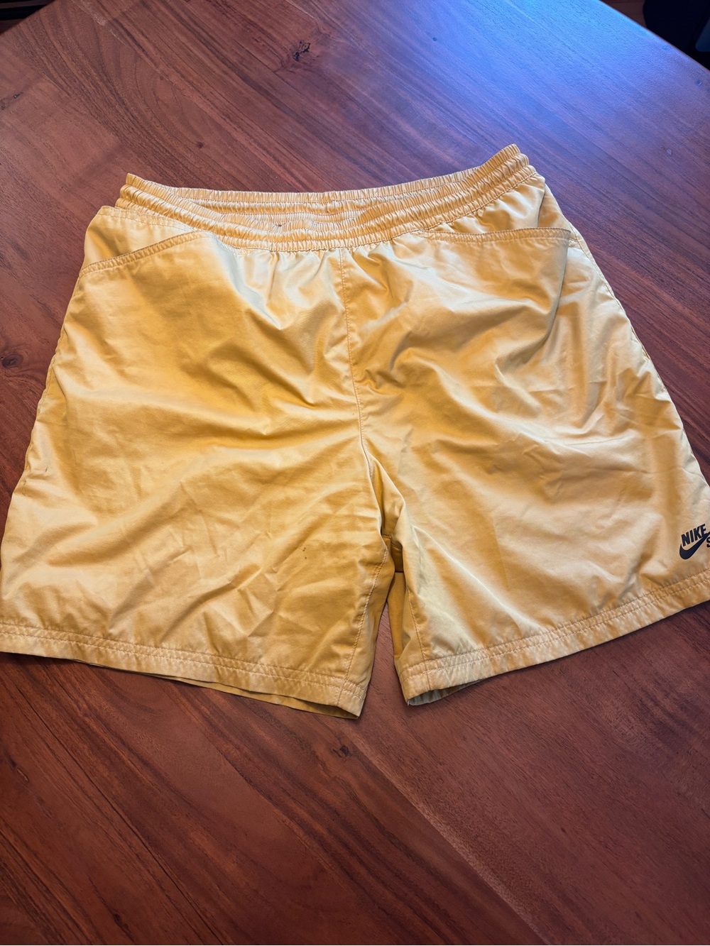 Nike SB Mustard Yellow Mesh-Lined Shorts